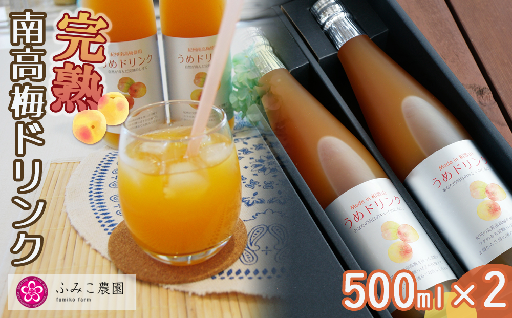 完熟南高梅ドリンク500ml×2　T067