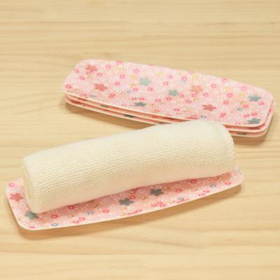 ふるさと納税 和歌山市 友禅和紙 おしぼり トレー 小花 吹雪 5枚セット 食洗機対応の和風おしぼりトレー |  | 01