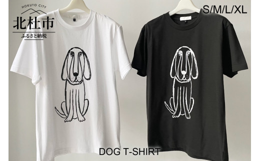 
DOG T-SHIRT【サイズ：S/M/L/XL】【色： WHITE / SMOKE BLACK】
