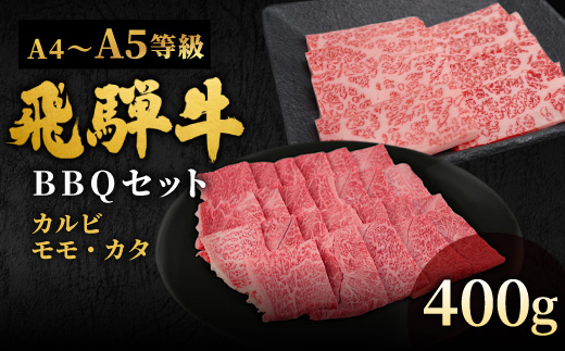 
                  飛騨牛 A4~A5等級 飛騨牛 BBQセット 計400g (カルビ+もも・カタ焼肉用) 岐阜県産 A4 A5 焼肉 詰め合わせ 黒毛和牛 カルビ もも かた 赤身 牛肉 牛 国産 お取り寄せ 自宅用 和牛 小分け 最短発送 肉のひぐち
                