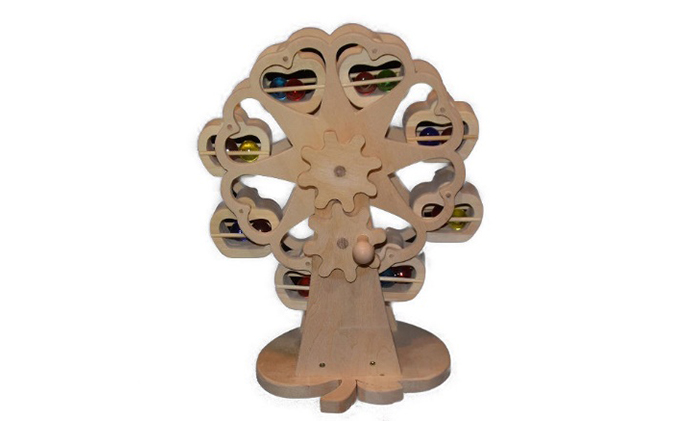 【年末受付限定】煌めく観覧車 おもちゃ 子供 手作り 木のおもちゃ 木製 日本製 孫 小さい子 キッズ 贈り物 出産祝い 誕生日 可愛い インテリア