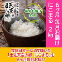 【ふるさと納税】★令和5年産★2010年・2016年 お米日本一コンテスト inしずおか 特別最高金賞受賞土佐天空の郷　にこまる 2kg　毎月お届け全6回　定期便・ 精米