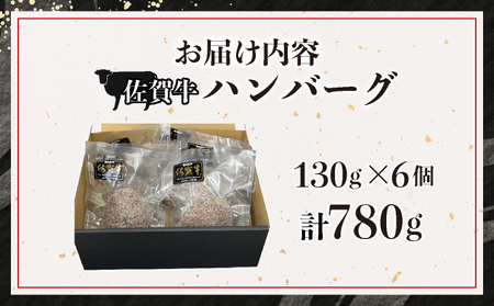 佐賀牛ハンバーグ 6個	／ ふるさと納税  ふるさと納税  ハンバーグ 便利 佐賀県 大町町  冷凍																														