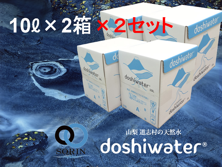 
【定期便】【山梨　道志村の天然水】doshiwater BIB40L(10L×2箱×2セット)　大好評の大容量サイズ2セット【5回定期】 ふるさと納税 水 天然水 ミネラルウォーター 自然水 ペットボトル 定期便 山梨県 道志村 送料無料 DSF006
