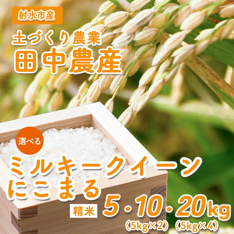 【ふるさと納税】＼品種・内容量が選べる／【R8年度産米 新米予約】リピーター多数！射水の美味しいお米 田中農産 「ミルキークイーン」「にこまる」 5kg～20kg【精米】｜ 米 お米 新米 先行予約 令和8年産米 ブランド米 銘柄米 こめ 農家直送 土づくり農法 白米 精米