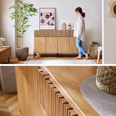 ふるさと納税 大川市 サイドボード 150cm ルーク2  オークヴィンテージナチュラル 【モーブル/大川家具】 |  | 01