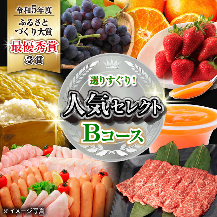 【ふるさと納税】【12回定期便】選りすぐり！人気セレクトBコース（ 米 ハムセット いちご トマト ジュース 長崎和牛 ジェラート プリン ジュレ ぶどう みかん 野菜 果物 ）/ フルーツ 定期便 ハム イチゴ 苺 こめ ミカン / 大村市 / おおむら夢ファームシュシュ[ACAA123]