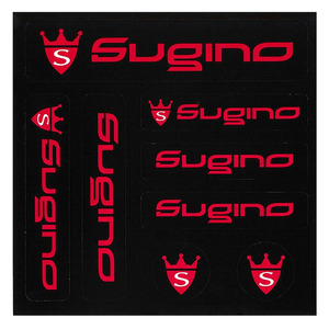 Sugino Sticker Sheet Clear＆Black ステッカー クリア ブラック 自転車パーツ スギノエンジニアリング 8-045