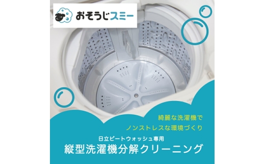 【施工場所：柏市限定】 縦型洗濯機分解クリーニング（日立ビートウォッシュ） 〈 洗濯機 おそうじ チケット 実家 おすすめ 清掃 住まい おうち 大掃除 プレゼント 返礼品 ふるさと納税  〉 [№5