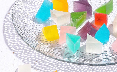 にじいろ琥珀 3色セット | 中津菓子かねい 和菓子 茶菓子 洋菓子 砂糖菓子 手作り お菓子 おやつ 半生菓子 寒天 デザート お洒落 インスタ映え スイーツ 自宅用 大分県 中津市