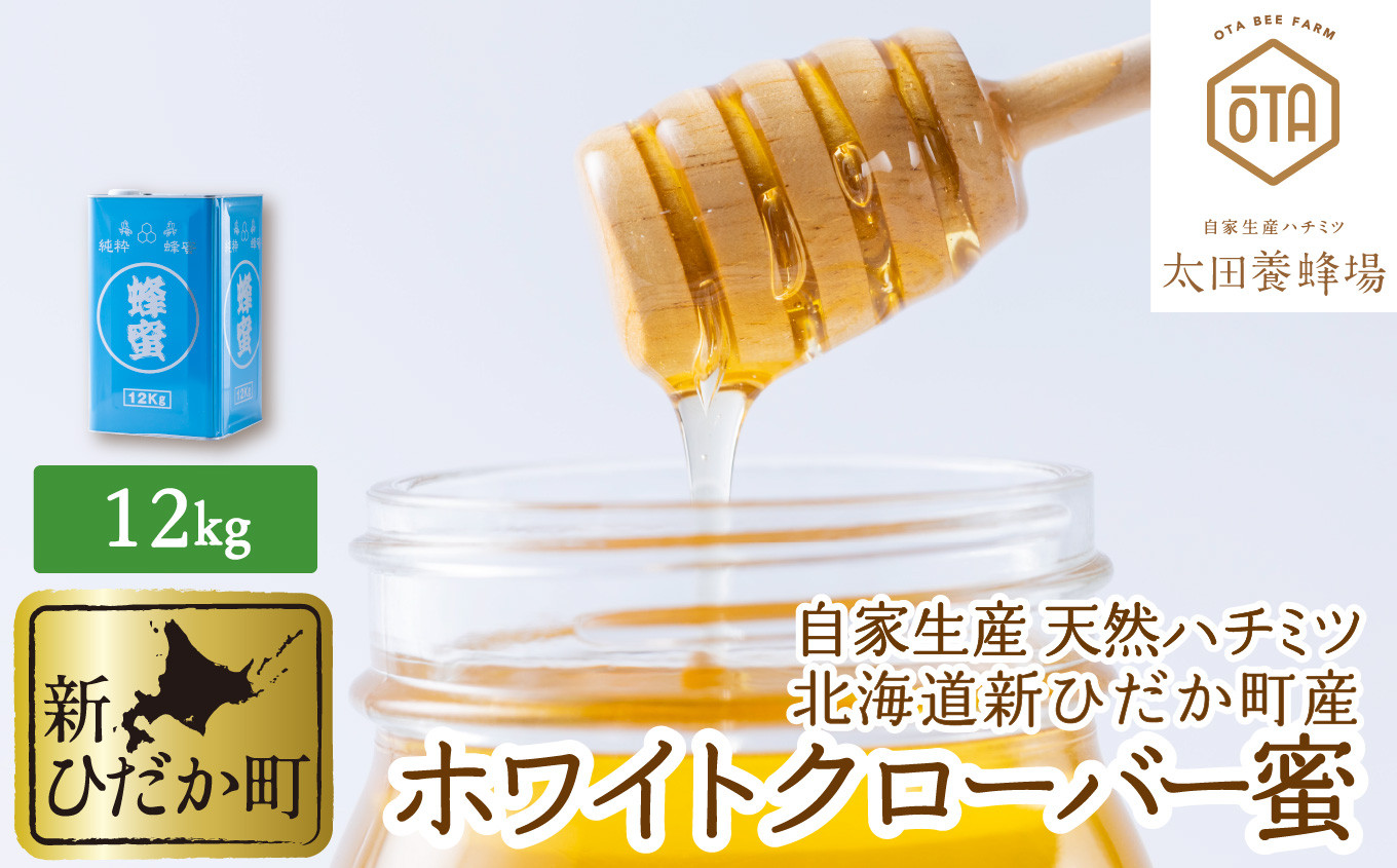 
北海道産 天然 純粋 はちみつ ホワイトクローバー蜜 12kg 国産 自家製 蜂蜜 ハチミツ
