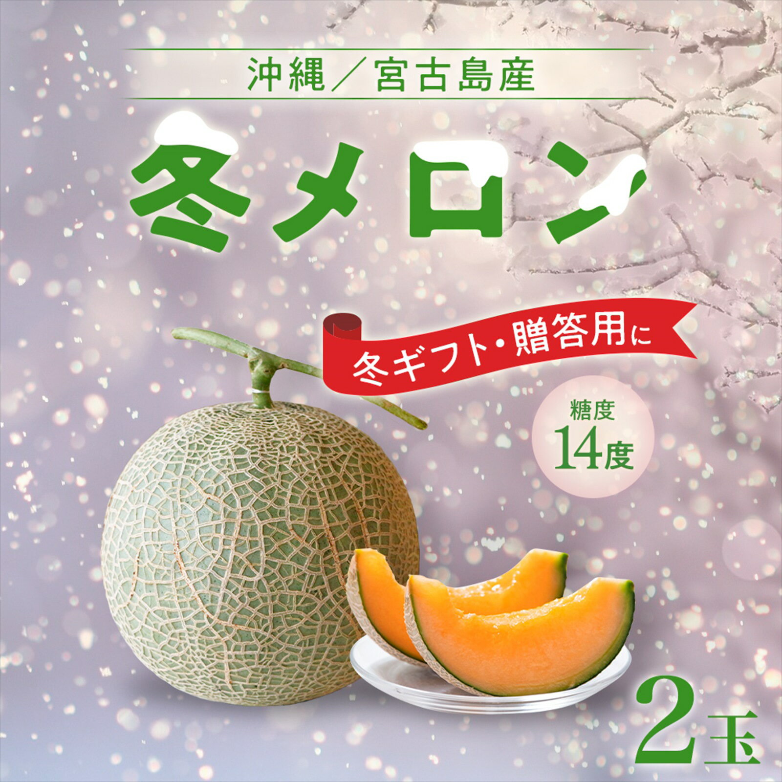 【ふるさと納税】【琉球マルシェ】毎年大好評！沖縄県宮古島産 冬メロン（大玉2玉）贈答用 冬のギフト