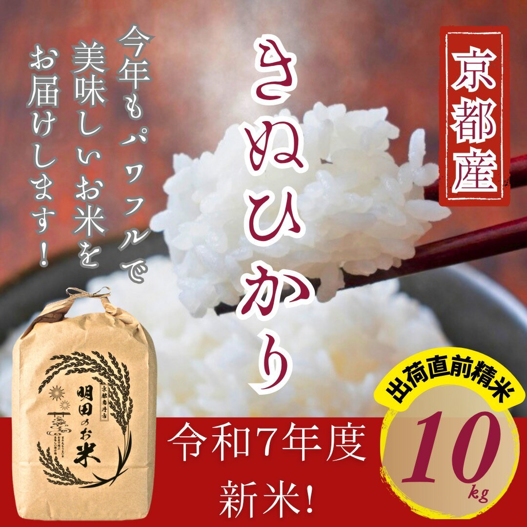 【ふるさと納税】令和7年産 キヌヒカリ 10kg (精米) 明田のお米　お届け：令和7年9月中旬～8年3月末