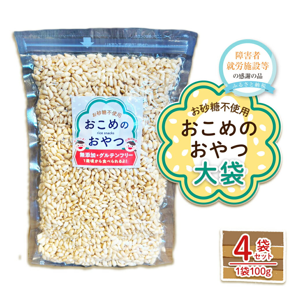 【ふるさと納税】おこめのおやつ 大袋 4袋セット ｜ おやつ 無添加 お菓子 おかし 砂糖不使用 安心 美味しい やさしい味わい 素材本来 九州 熊本県 送料無料