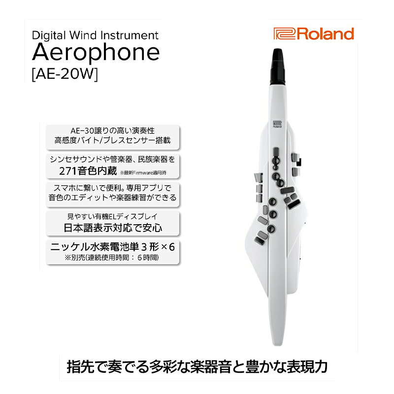 【ふるさと納税】【Roland】電子管楽器/Aerophone AE-20W(パールホワイト)【配送不可：離島】 雑貨 日用品