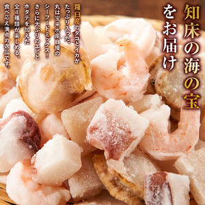 羅臼産 タコ イカをふんだんに使ったシーフードミックス ほたて 1kg