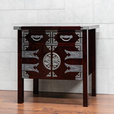 ふるさと納税 利府町 仙台箪笥　両開コンソール　木地呂漆調ウレタン仕上げ　(お申込書返送後1ヵ月〜6ヵ月程度でお届け) |  | 02