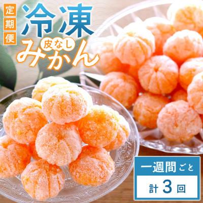 ふるさと納税 八幡浜市 【毎週定期便】愛媛県産 冷凍みかん定期便|シャーベット感覚で楽しむ完熟みかん【G25-391】全3回
