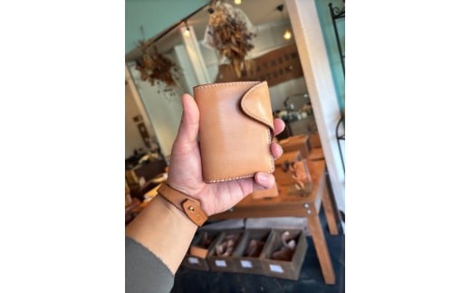 【25026】ハーフウォレットL【二つ折り財布】革（栃木レザー）総手縫い