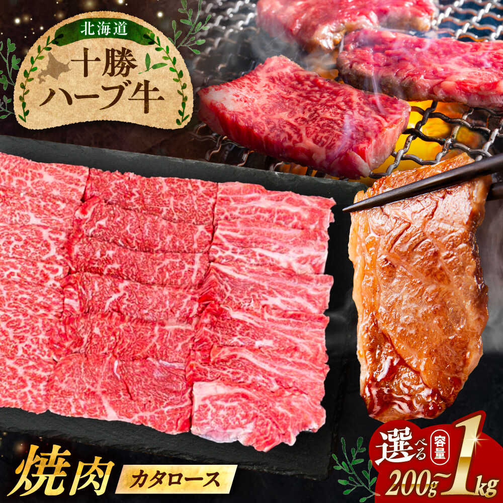 【ふるさと納税】【選べる容量200g〜1kg】 北海道 十勝 ハーブ牛 カタロース 焼肉 《足寄町》【株式会社ノベルズ食品】[BEAQ037]