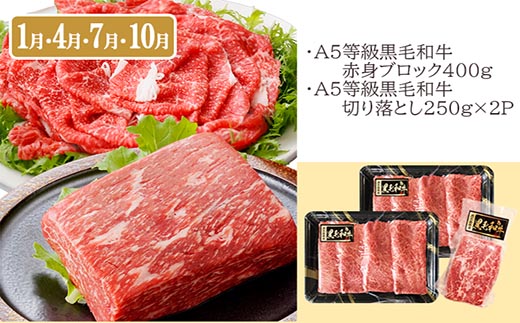 プレミアム定期便(3回)A5等級黒毛和牛(シャトーブリアン・サーロインステーキ等) FF-0055【配送不可地域：離島】