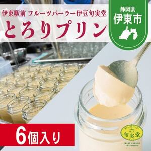 〔伊東温泉人気〕旬実堂のとろりプリン6個入【配送不可地域：離島】【1538899】