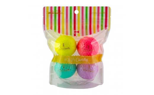 ゴルフボール KIRA candy 4色 12球入 (4個×3袋）レディース キャスコ kasco