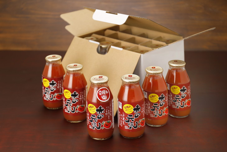【無添加】久万高原町産トマトジュース「赤の元気」12本セット(夏穫れ赤ラベル12本) ※着日指定不可 ※離島への配送不可