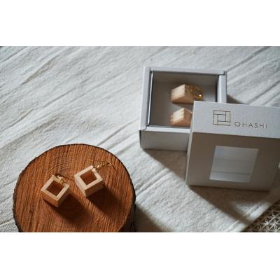 ふるさと納税 岐阜県 枡ピアス 無地