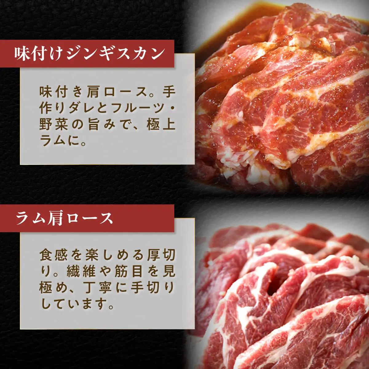 【6ヶ月定期便】味付けジンギスカン250g×2 ラム肩ロース250×2 セット MROA120