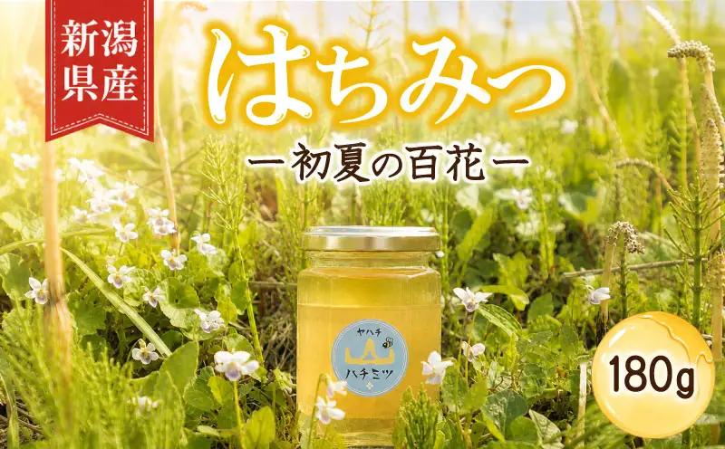 はちみつ 国産 180g 瓶 初夏の百花 セイヨウミツバチ 百花 蜂蜜 ハニー 純粋はちみつ 防災グッズ 保存 備蓄 防災食 非常食 保存食 弥八養蜂 新潟県 新発田市 yahachi001_01