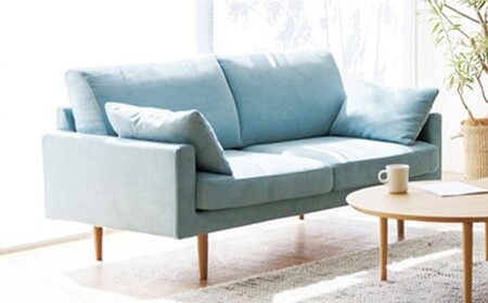 【ネイビー】 高野木工 LEO SOFA レオソファ 3人掛け オーク脚 【5年保証】 ソファ インテリア 家具 九州 福岡県 筑後市