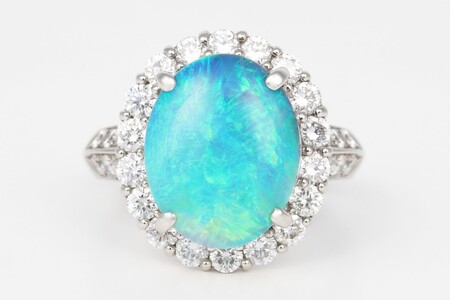 【ふるなび限定】【一点もの】ブラックオパール（5.50ct）ダイヤモンドプラチナリング　R126　K06149-H　FN-Limited-SP