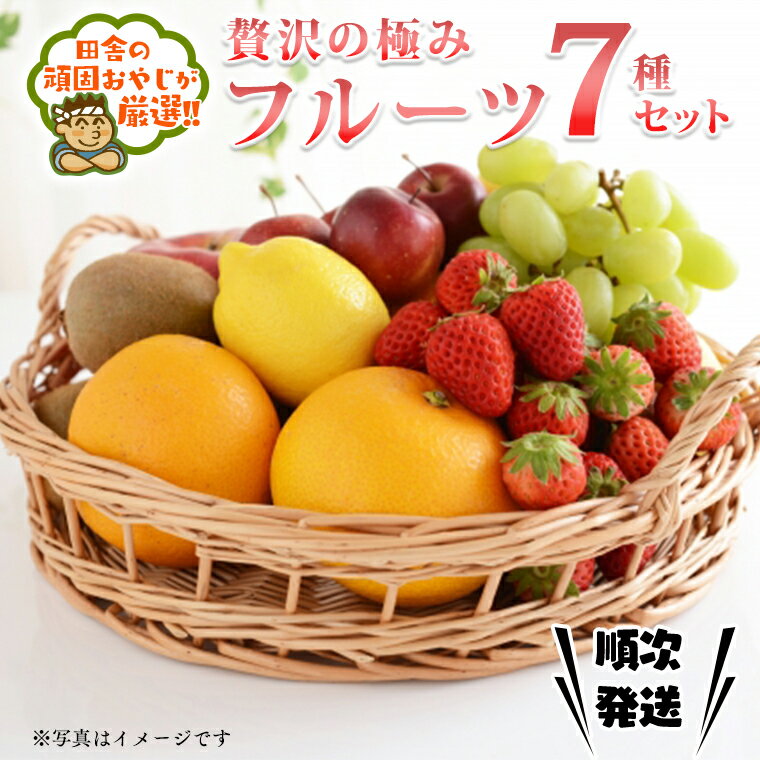 【ふるさと納税】贅沢の極み フルーツ7種セット 田舎の頑固おやじが厳選！ 人気 厳選 果物 くだもの 旬 旬の果物 旬のフルーツ 上級品 極上 贅沢 極み フルーツ フルーツセット ギフト プレゼント 贈り物 熨斗