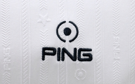 PING ストライプジャカード半袖ポロシャツ ゴルフウェア ピンGOLF 621-6160307【ホワイト/LLサイズ】
