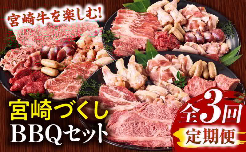 
            【定期便全3回】宮崎牛を楽しむ！宮崎づくしBBQセット_M243-T008
          