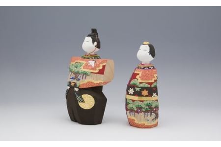 SEJD-2.【桃の節句のお祝いに】奈良一刀彫　雛人形　あきしの　6号