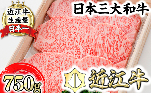 【森村商会】特選近江牛ロースステーキ250g×3枚【L004W】