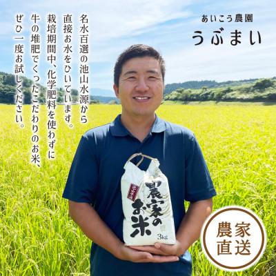ふるさと納税 産山村 【令和7年産新米】うぶまい(コシヒカリ玄米)10kg〈阿蘇の名水　池山水源米〉 |  | 01