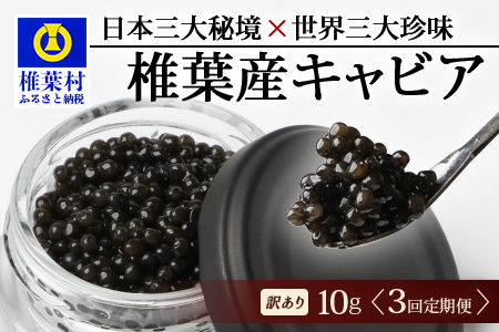 【3回定期便】【訳あり】HEIKE CAVIAR 10g × 3回 計30g 【世界三大珍味×日本三大秘境】 訳あり 宮崎 椎葉 国産 チョウザメ キャビア 定期便 魚卵 魚介 珍味 贈答 希少 SZ-116_3teiki