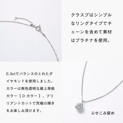 ふるさと納税 山梨市 プラチナ最上等級【Dカラー】大粒ダイヤモンドネックレス 0.3ct UP |  | 02