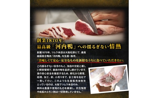 【 11月配送 】 【 数量限定 】河内鴨 鴨肉 ロース ブロック かも 肉 2kg 鴨ロース 合鴨 鍋 鴨そば 国産 鴨 鳥 厳選素材 ツムラ本店 大阪府 松原市