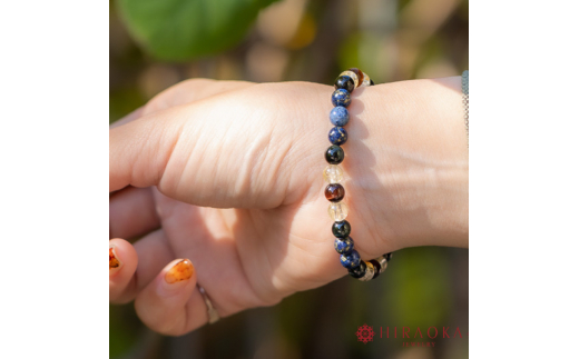 富と収入UPパワーストーンブレスレット(金運03)･6mm玉 (16.8cm)  16.8cm