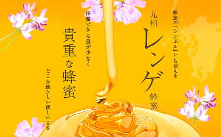 ＜国産＞かの蜂 九州レンゲ蜂蜜【600g】採蜜できる量が少ない貴重な純粋蜂蜜　024-008