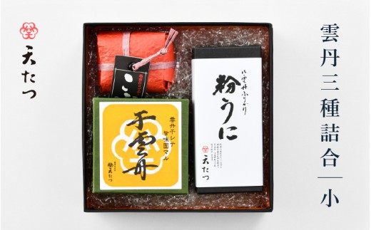 天たつ雲丹三種詰合（小）【うに 塩うに 塩雲丹 汐うに 汐雲丹 越前うに バフンウニ しおうに 珍味 ご当地 名物 おつまみ ご飯に合う ご飯のお供 ギフト 贈答 贈り物】 [G-4603]