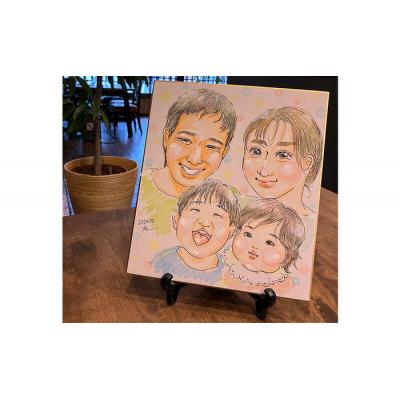 ふるさと納税 三原市 【色紙】 似顔絵 3名様分(手描き・色鉛筆)[200-007] |  | 02