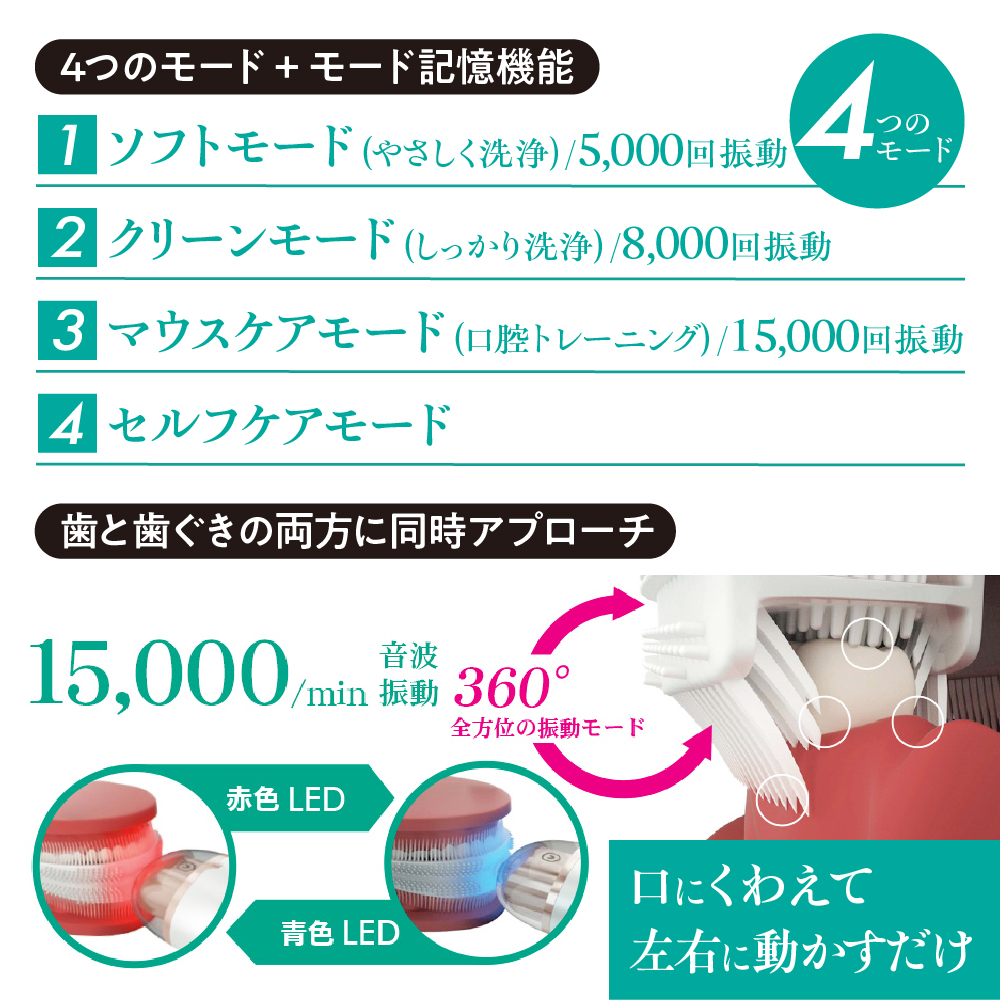 ＜cattre カトレ＞　カトレオーラル　音波振動電動歯ブラシ 