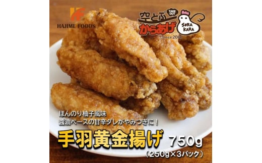 手羽黄金揚げ 750g(250g×3パック) 甘辛ダレがやみつき 電子レンジで温めるだけ 冷凍便【1484199】