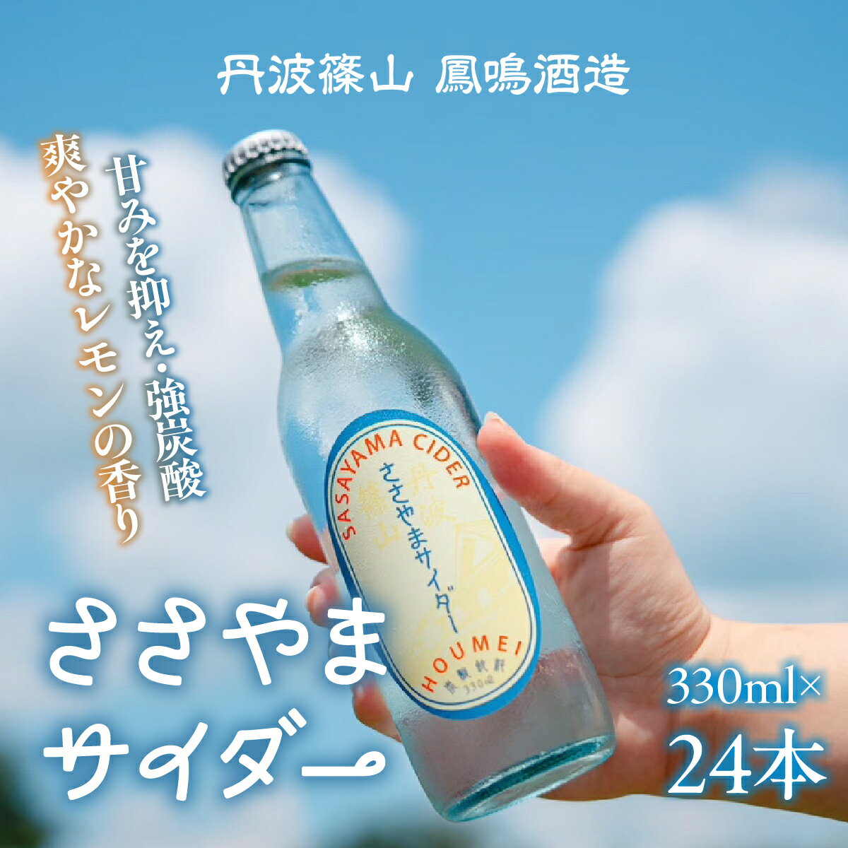 【ふるさと納税】甘さ控えめ ささやまサイダー　330ml×24本