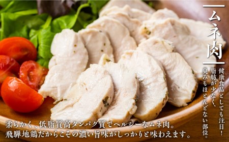 鶏肉 飛騨地鶏 むね肉 1kg(2パック) 鶏肉 [DK033]